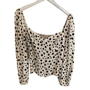 Reformation spotted blouse